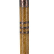 Load image into Gallery viewer, Rustic Metal Table Lamp With Brown Empire Shade - Bronze And Oak
