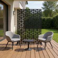 Load image into Gallery viewer, Three Panel Screen Room Divider (562841) - Black
