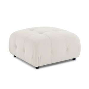 Modular Sectional Sofa, Button Tufted Designed and DIY Combination,L Shaped Couch with Reversible Ottoman, Beige Velvet