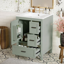 Load image into Gallery viewer, Bathroom Vanity With Sink, Soft-Close Doors, Double-Layer Shelf And 3 Drawers
