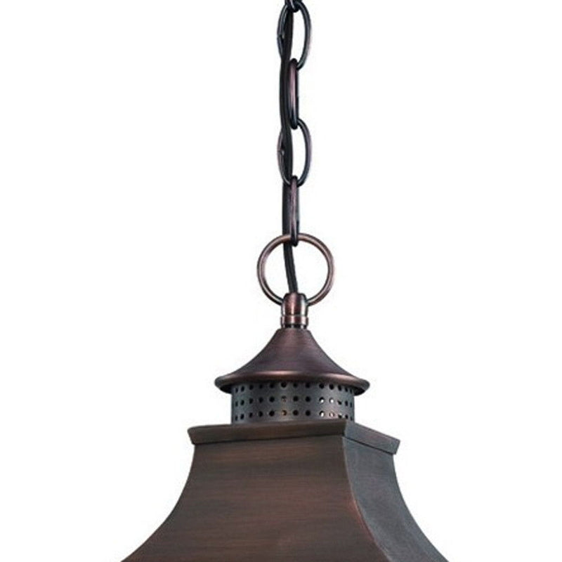 St. Charles 3-Light Acopper Patina Hanging Light - Brown