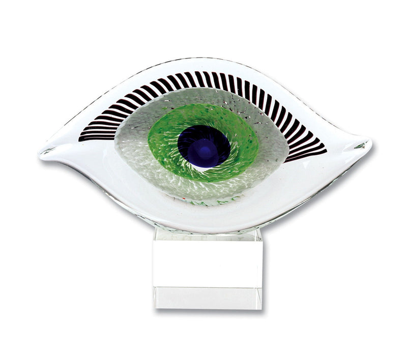 Murano Modern Abstract Tabletop Sculpture (376114) - Clear / Blue / Green