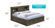 Load image into Gallery viewer, Traditional Style Bookcase Storage Bed
