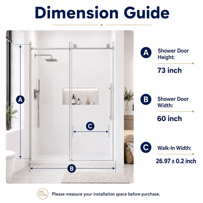 Frameless Shower Door With Soft Closing