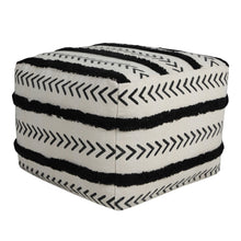Load image into Gallery viewer, Cotton Square Ottoman - White
