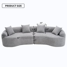 Load image into Gallery viewer, 4 Seater Sofa With Fabric, 30D, 60 Hardness Full Sponge, 4 Pillow For Living Room, Home Furniture Sleeper Sectional Sofa For Apartment
