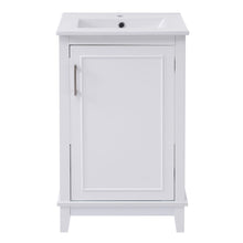 Load image into Gallery viewer, Modern Small Bathroom Vanity Cabinet With Ceramic Basin, Ample Storage, 1 Soft Close Door
