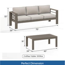 Load image into Gallery viewer, Outdoor Patio Set, All-Weather With Thick Cushions
