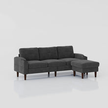 Load image into Gallery viewer, 3 Seater Convertible Combination L Shaped Sofa With Footstools With Storage
