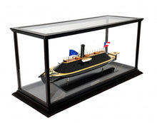 Load image into Gallery viewer, Hand Painted CSS Virginia Display Case Model Boat - Brown / Black
