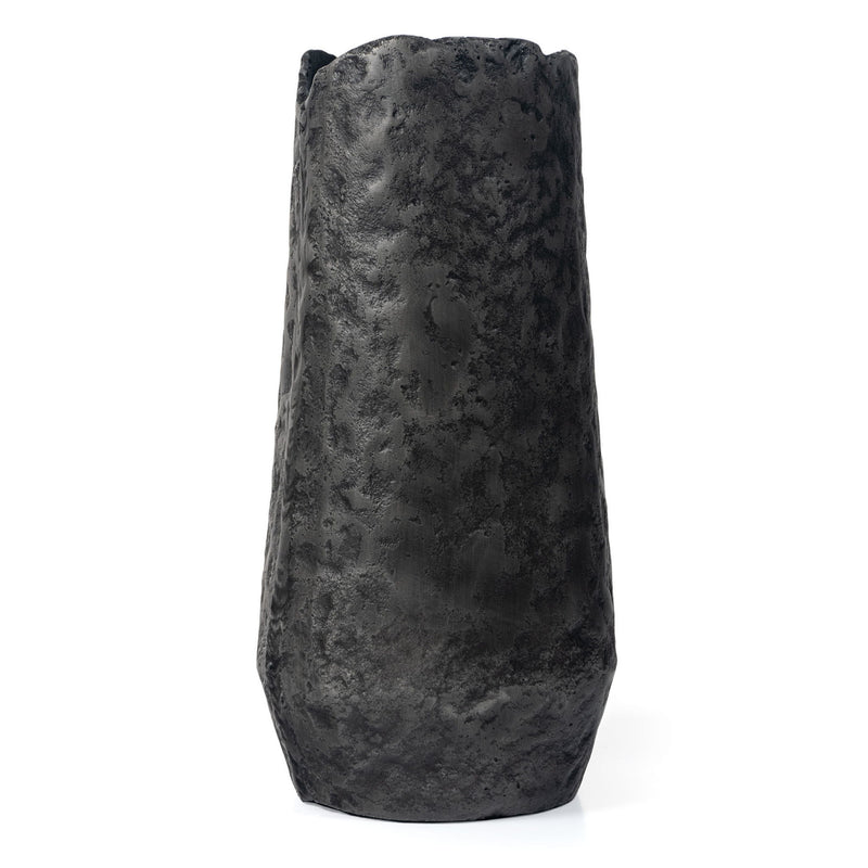 Hammered Cylinder Table Vase - Gray