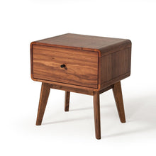 Load image into Gallery viewer, Modern Mid Century Nightstand With Single Drawer - Walnut
