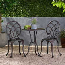 Load image into Gallery viewer, Charleston 3 Pieces Cast Bistro Set - Copper
