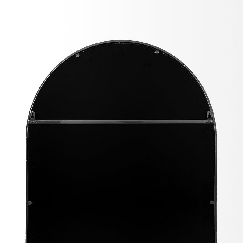 Metal Arch Framed Accent Mirror - Black