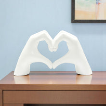 Load image into Gallery viewer, Heart Hands Tabletop Sculpture - White
