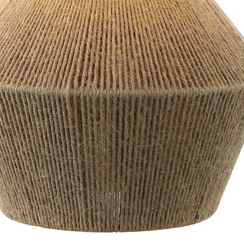 Novelty Bedside Lamp With Drum Shade - Brown