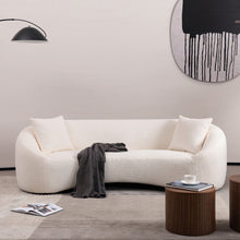 Load image into Gallery viewer, Curved 3 Seater Sofa For Living Room - White
