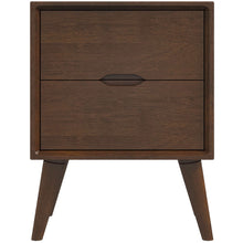Load image into Gallery viewer, Alexandra - Night Stand With 2 Drawers - Walnut Brown

