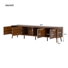 Load image into Gallery viewer, TV Stand For TVs Up To 85" With Fluted Door, Cable Management, Soft-Closing Hinges - Walnut
