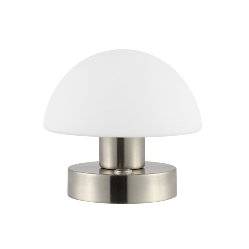 Novelty USB Table Lamp With Dome Shade - Nickel