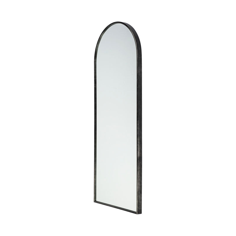Arch Full Length Hanging Metal Mirror - Black