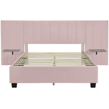 Load image into Gallery viewer, Upholstered Platform Bed With Big Headboard
