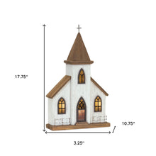 Load image into Gallery viewer, Church Tabletop Sculpture (518086) - Brown / White
