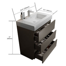 Load image into Gallery viewer, Alice - Bathroom Vanity With Sink, Large Storage Freestanding Bathroom Vanity For Modern Bathroom, One-Piece Sink Basin Without Drain And Faucet
