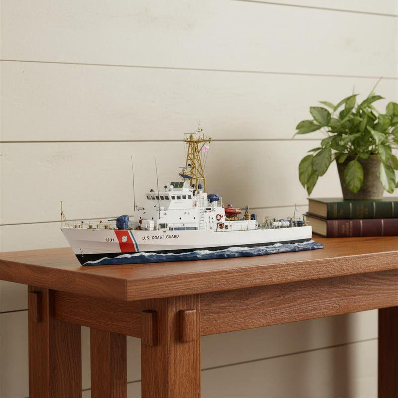 Hand Painted Model Boat (624598) - White