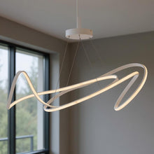 Load image into Gallery viewer, Metal LED Dimmable Smart Enabled Chandelier - White
