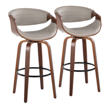 Load image into Gallery viewer, Symphony - Mid Century Modern Fixed Height Barstool With Swivel With Round Footrest (Set of 2)

