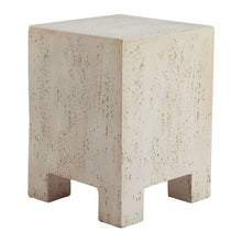 Load image into Gallery viewer, 20" Faux Stone Square End Table - Beige
