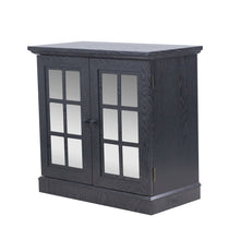 Load image into Gallery viewer, Sideboard Cabinet With Mirrored Doors, Adjustable Shelf, Metal Handles
