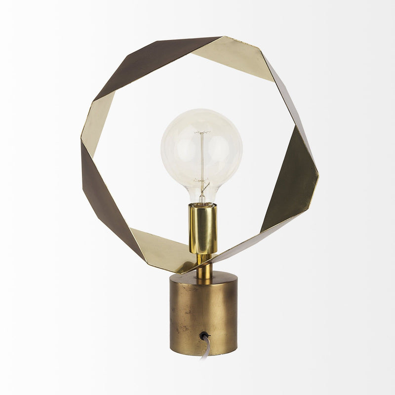 Geometric Halo Table Or Desk Lamp - Golden