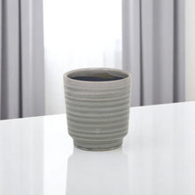 Load image into Gallery viewer, Striped Round Pot Planter (487470) - Gray

