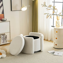 Load image into Gallery viewer, Cozy Boucle Storage Ottoman, Stylish Comfort With Hidden Storage
