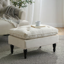 Load image into Gallery viewer, Lofton - Pillow Top Ottoman With Button Tufting - Cream
