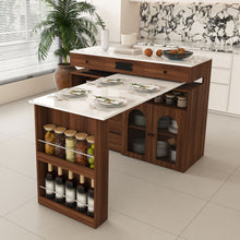 Load image into Gallery viewer, Kitchen Island With Extendable &amp; Rotating Table
