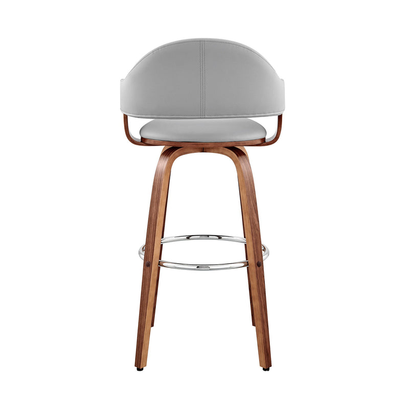 Swivel Low Back Bar Height Bar Chair - Gray And Brown