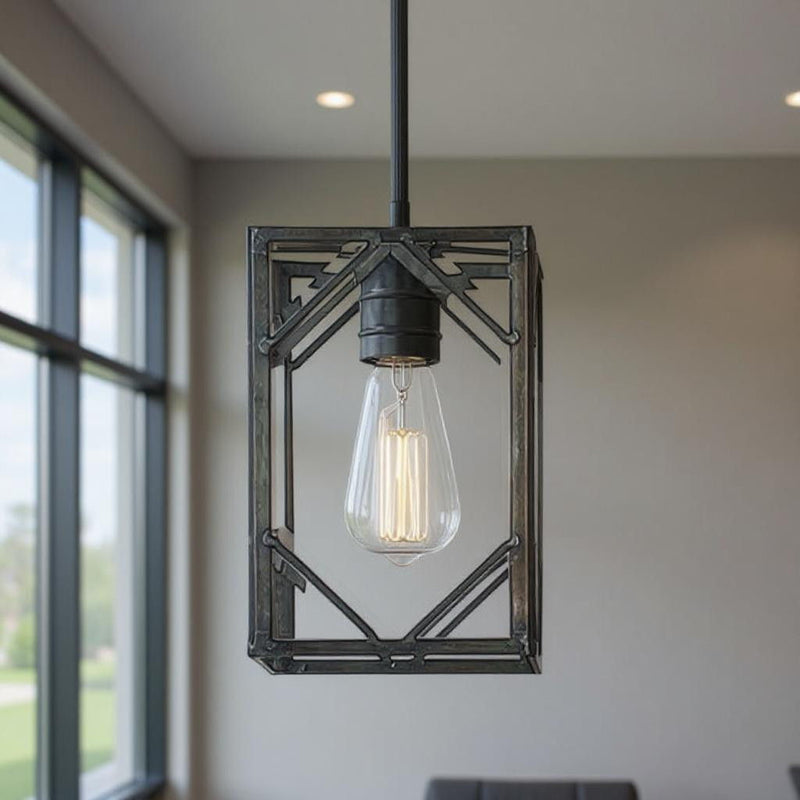 Kitchen Island Dimmable Chandelier With Shades - Black
