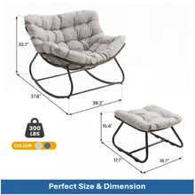 Load image into Gallery viewer, Egg Rocking Chair With Ottoman
