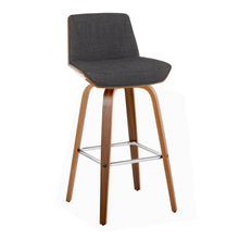 Load image into Gallery viewer, Corazza - Mid Century Modern Fixed Height Barstool With Swivel With Square Footrest (Set of 2)
