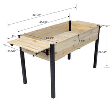 Load image into Gallery viewer, Raised Garden Bed With Metal Legs And Folding Storage Shelf
