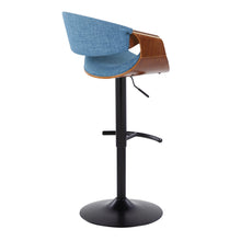 Load image into Gallery viewer, Curvo - Mid Century Modern Adjustable Barstool With Swivel &amp; Rounded T Footrest (Set of 2)
