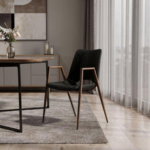 Load image into Gallery viewer, Faux Leather Steel Open Back Dining Arm Chairs (Set of 2) - Black
