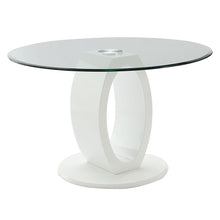 Load image into Gallery viewer, Larry - Glass Top Round Dining Table - White High Gloss
