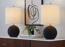 Load image into Gallery viewer, Kona - Contemporary Table Lamp (Set of 2) - Matte Black / Natural

