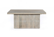 Load image into Gallery viewer, Rustic Carved Wood Storage Coffee Table - Graywash

