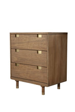 Load image into Gallery viewer, 33" Solid Wood Three Drawer Dresser - Brown
