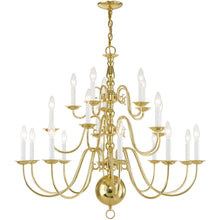 Load image into Gallery viewer, 33" Multi Light Dimmable Chandelier With Shades - Brass
